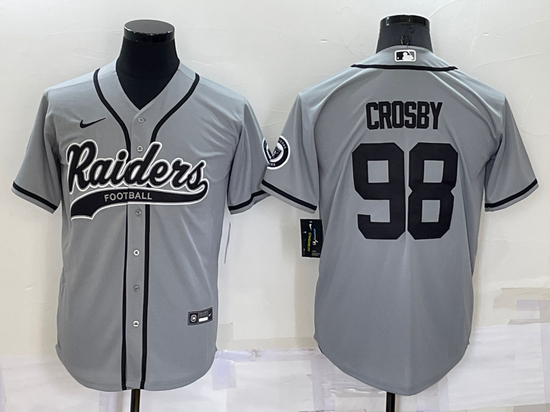 Men's Las Vegas Raiders Maxx Crosby #98 Gray Jersey Joint Edition